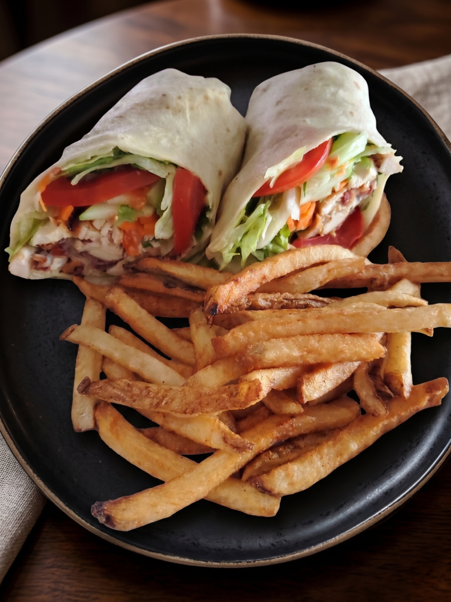 Chicken Wrap With Fries